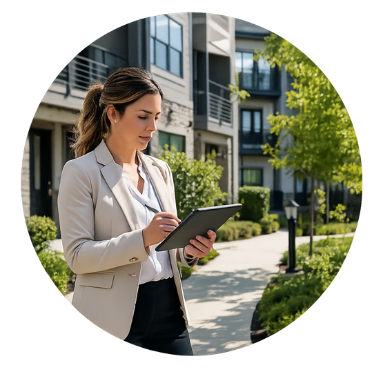 Rental property keys and organized inspection notes