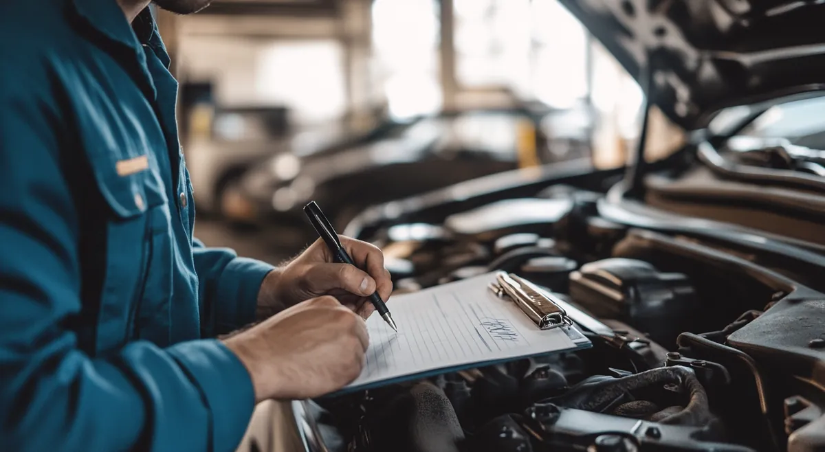 Technician performing hands-on automotive repair