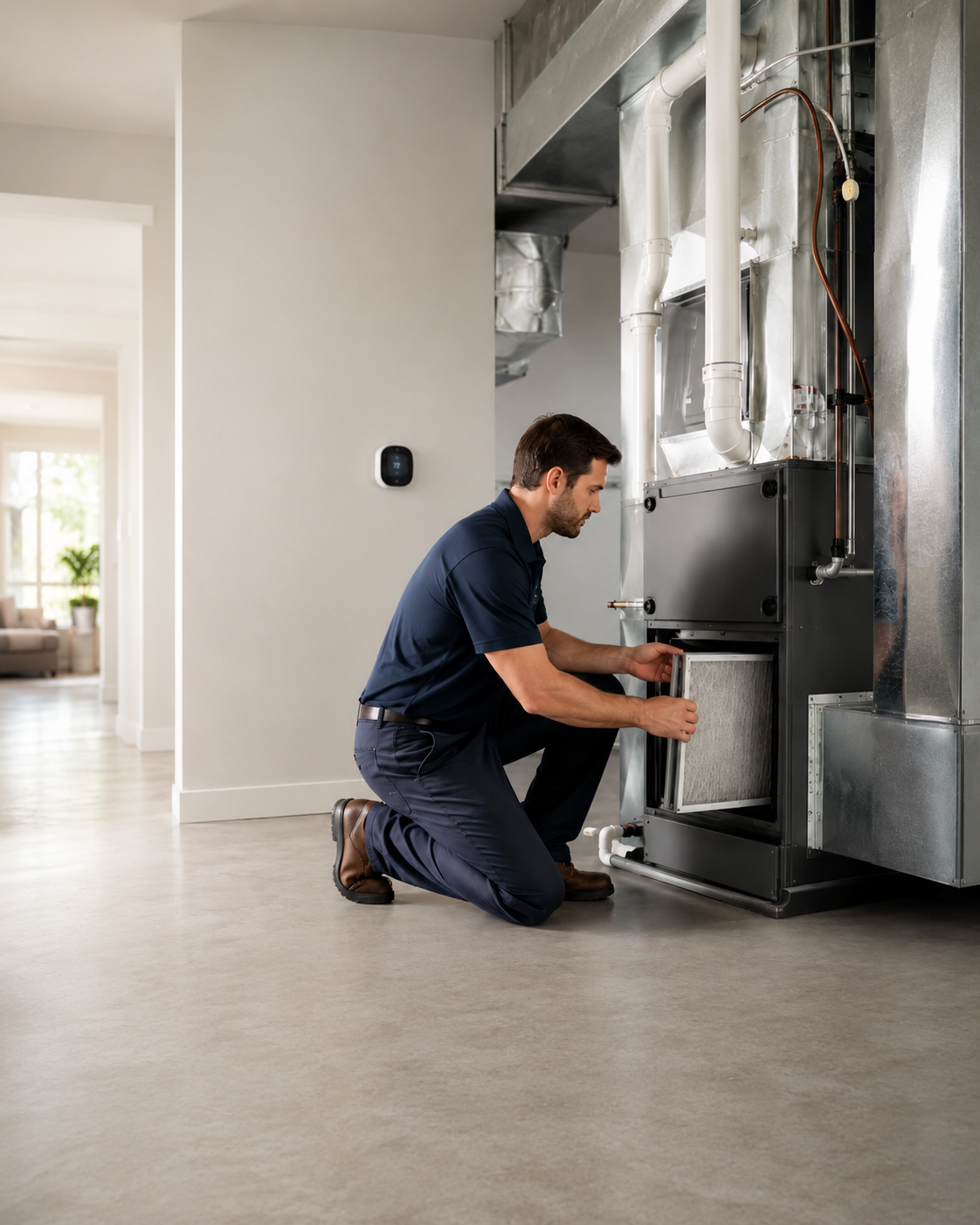 Owner portrait for residential HVAC service company