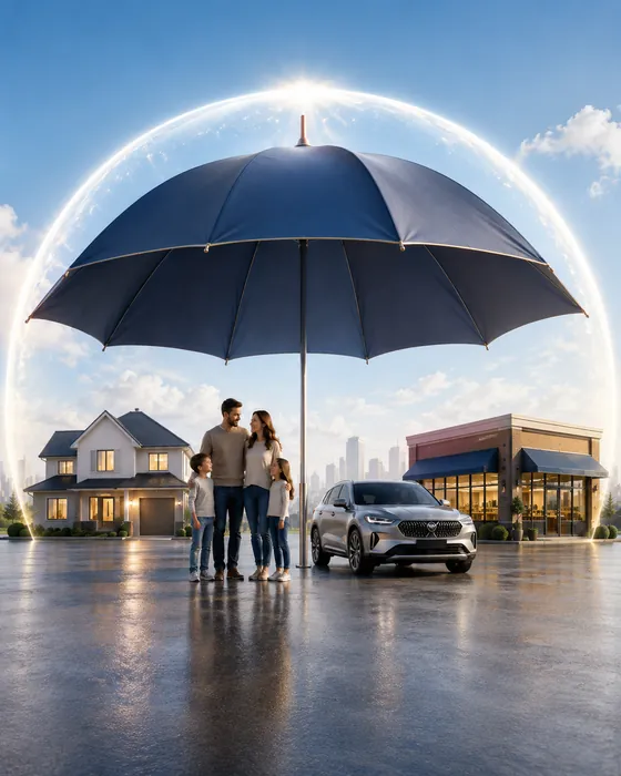 Umbrella protection concept for added liability insurance