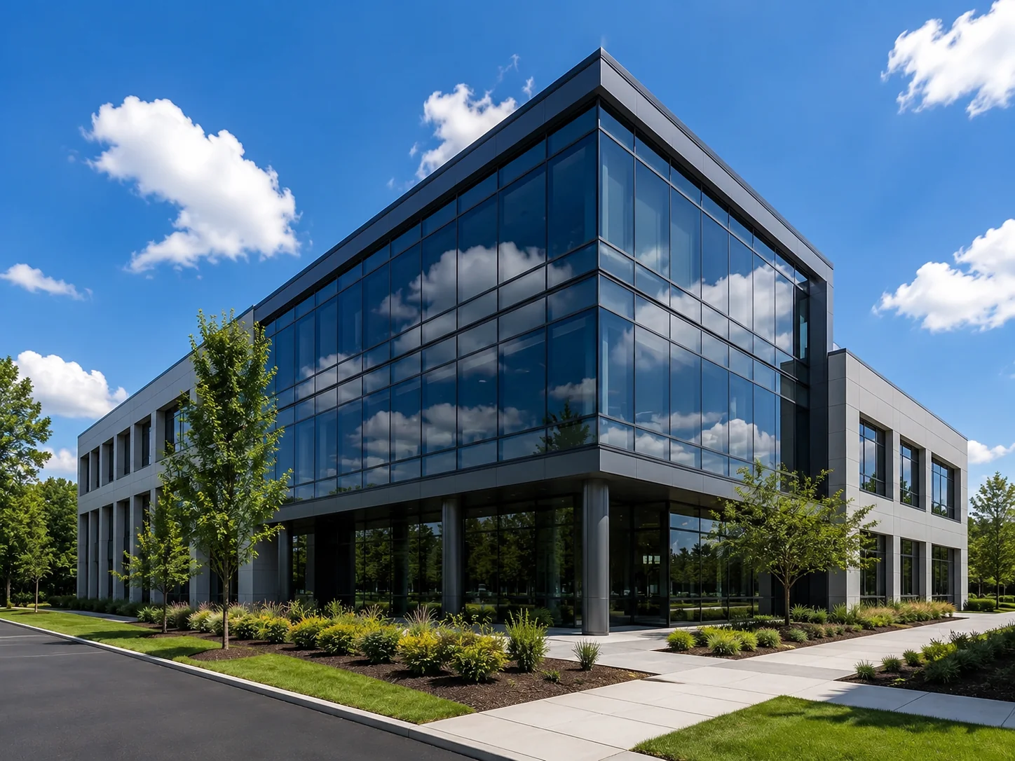Office glass area upgraded with privacy film