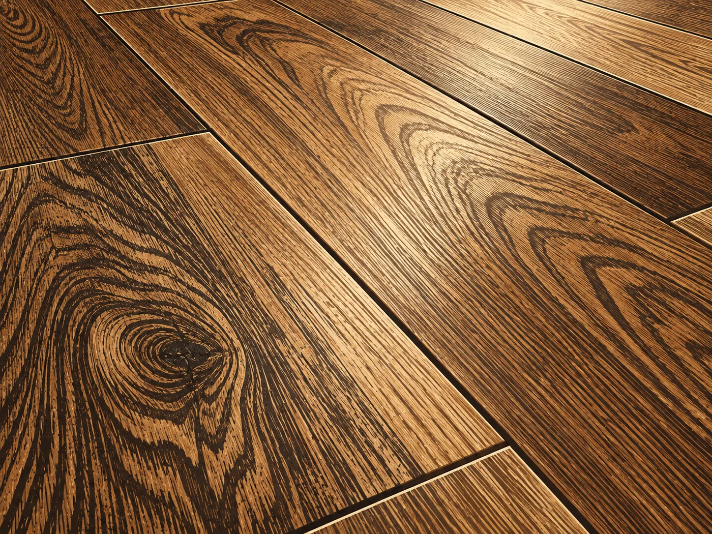 Detailed linocut-style study of wood flooring grain and plank seams