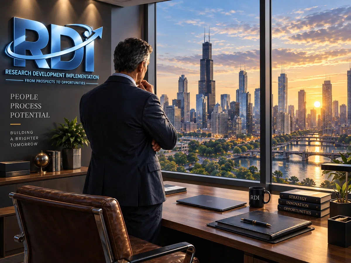 Editorial illustration representing experienced RDI business-development leadership