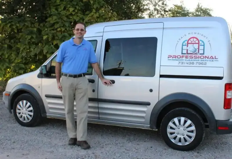Professional Window Cleaning Service van
