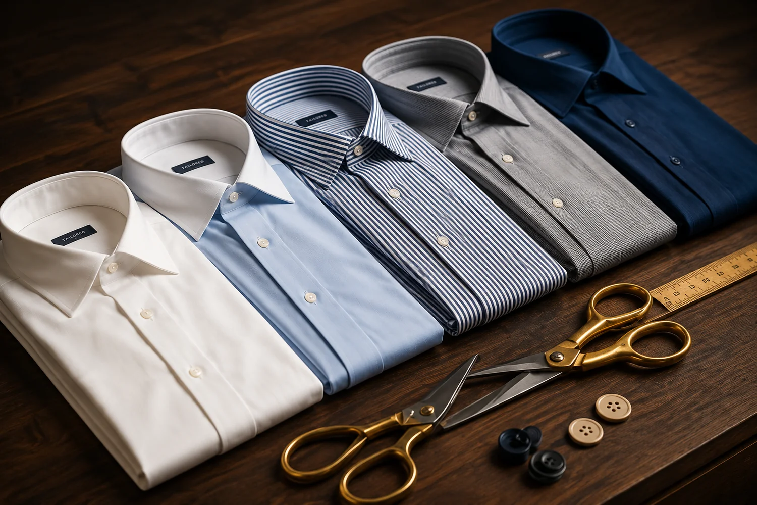 Menswear shirts and jackets displayed in a clothing boutique