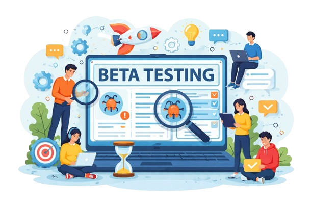 AI beta testing illustration