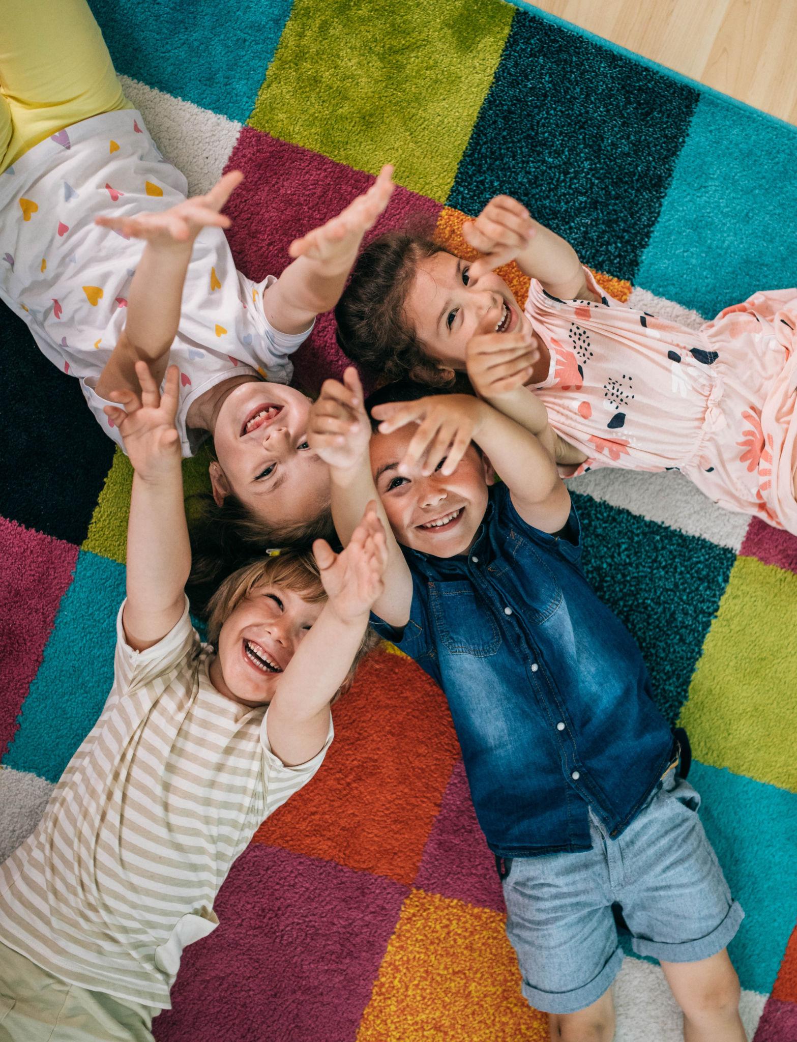 Children sitting together in pediatric daycare setting