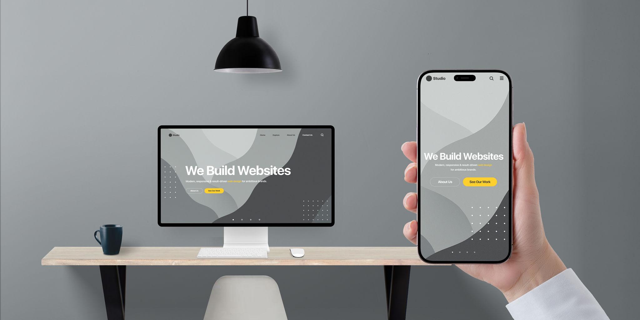 SEO and website performance screen for modern website planning