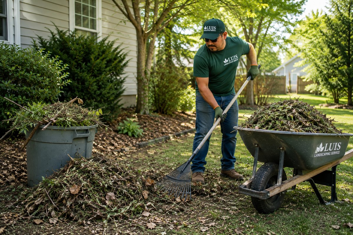 Front yard landscaping and lawn restoration service