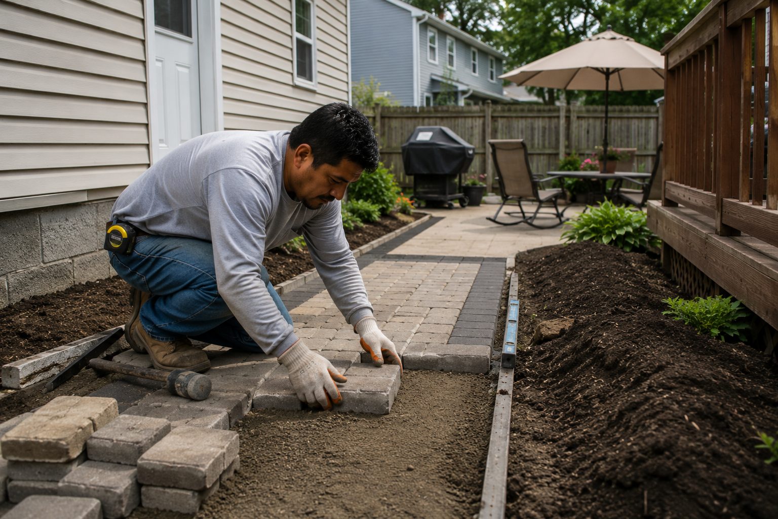 Backyard landscaping and property improvement service