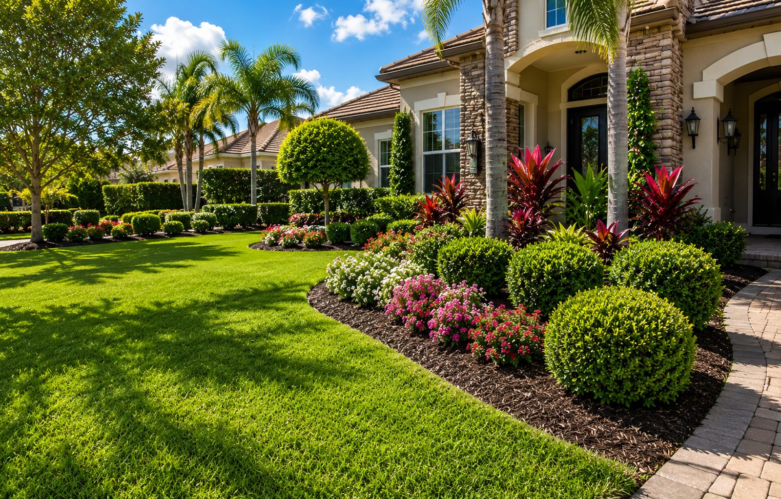 Landscaping project gallery showing outdoor property improvements